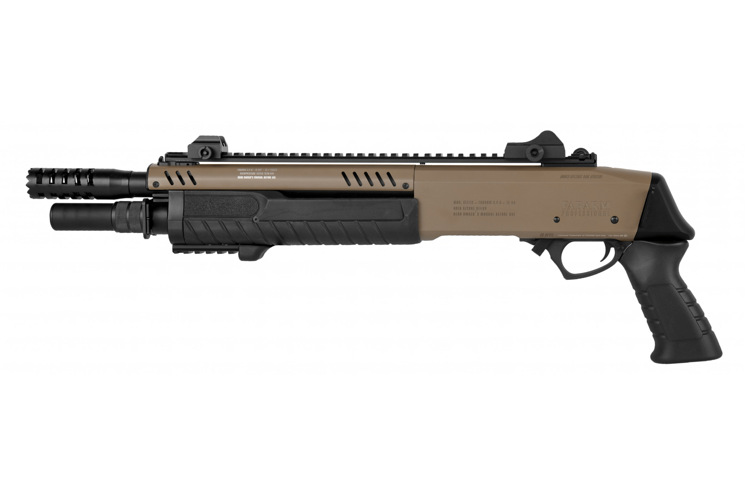 FABARM STF12 Short FDE 6mm - Airsoft Gas Non BlowBack FABARM STF12 Short FDE 6mm - Airsoft Gas Non BlowBack