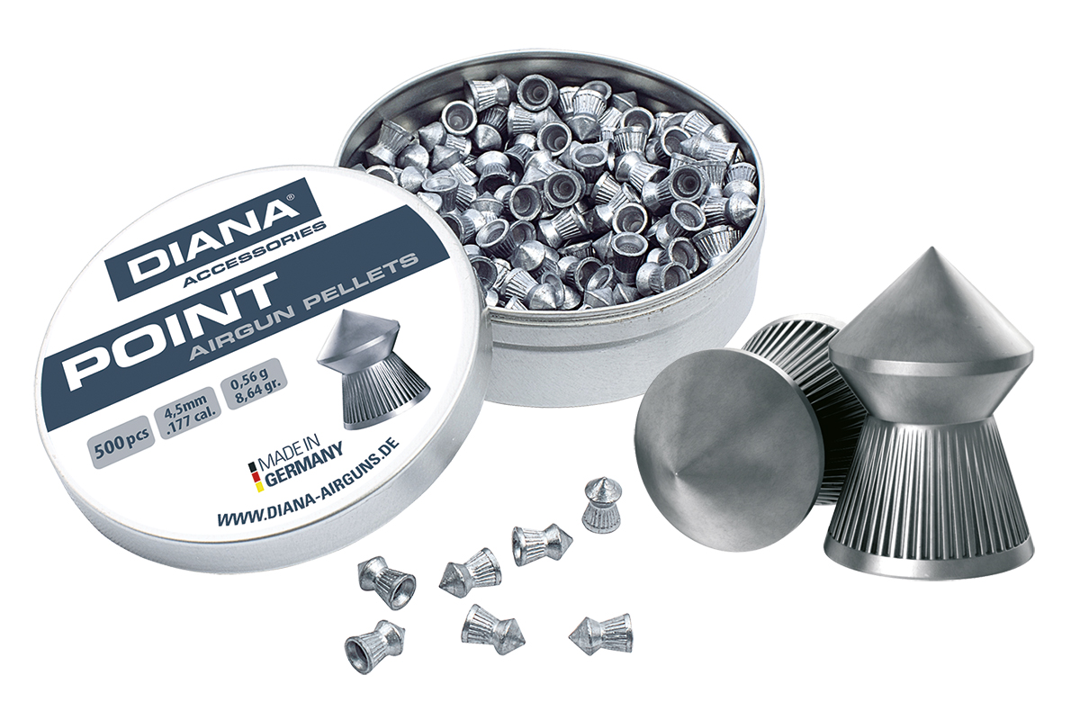 DIANA Spitzkopf Diabolos geriffelt 4,5mm 500 Stück DIANA Spitzkopf Diabolos geriffelt 4,5mm 500 Stück
