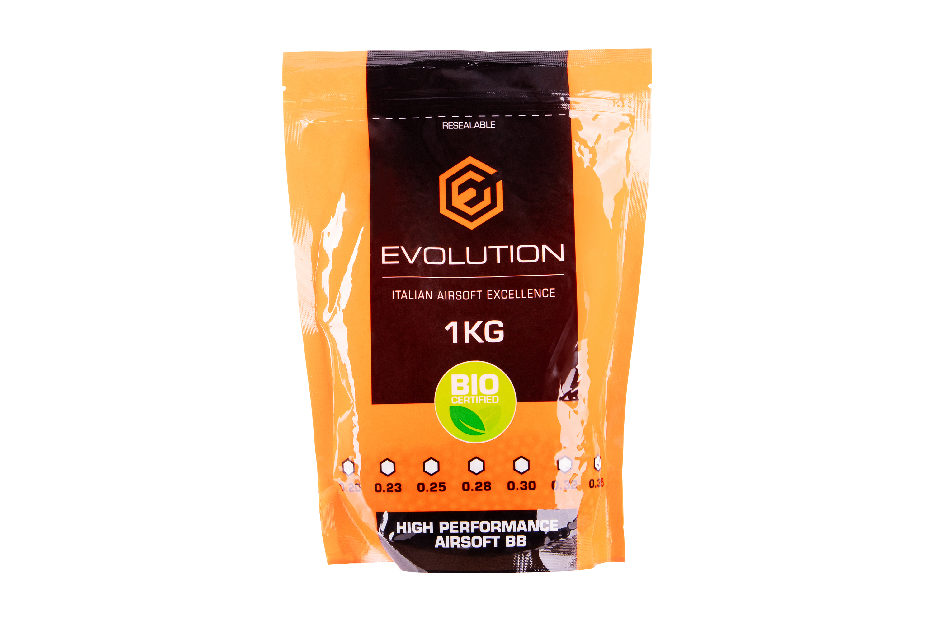 Evolution High Performance Airsoft BIO BBs 6 mm 0,35 g 2.850 Stück Evolution High Performance Airsoft BIO BBs 6 mm 0,35 g 2.850 Stück