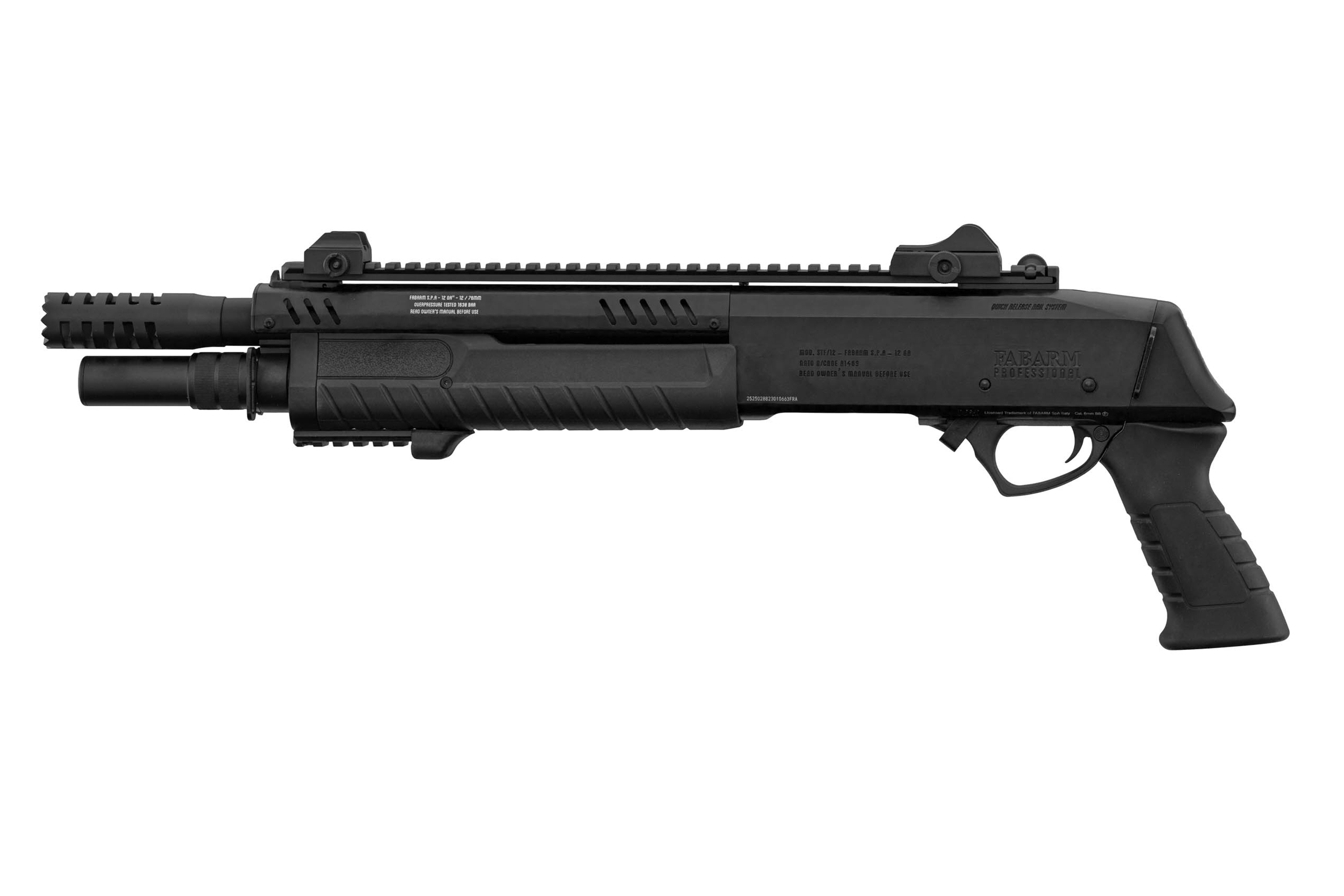 FABARM STF12 Short Schwarz 6mm - Airsoft Gas Non BlowBack FABARM STF12 Short Schwarz 6mm - Airsoft Gas Non BlowBack