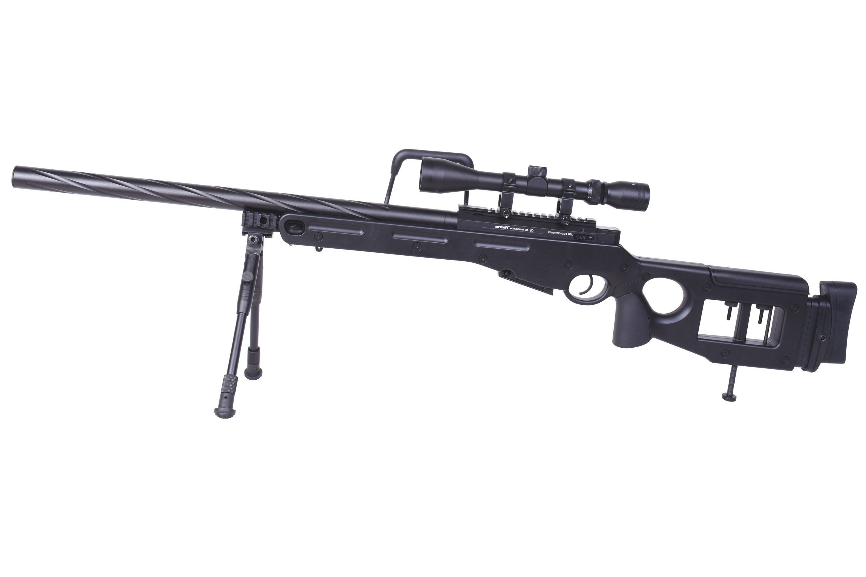 airmaX® 4420 Sniper Schwarz 6mm - Airsoft Federdruck airmaX® 4420 Sniper Schwarz 6mm - Airsoft Federdruck