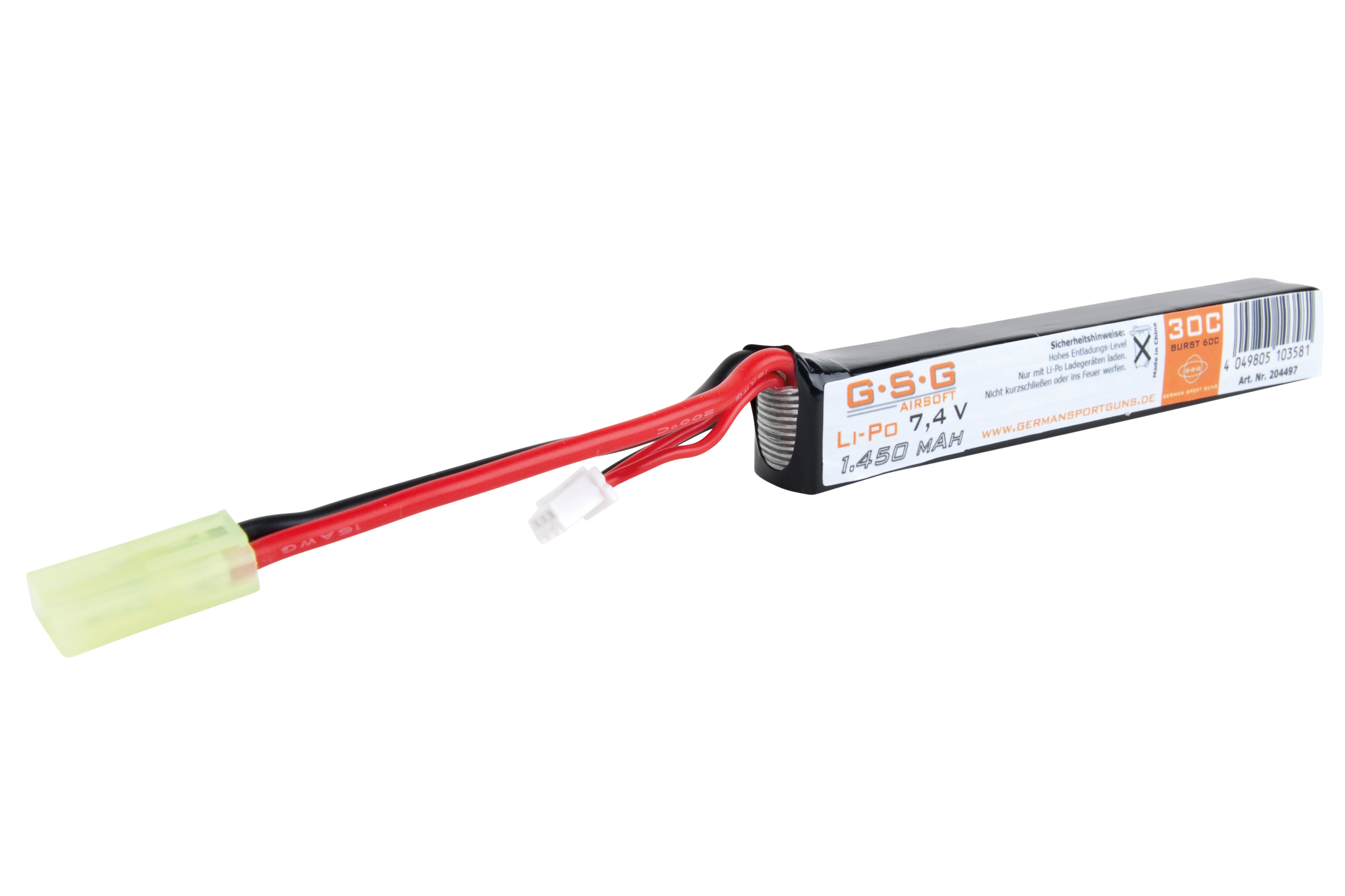 GSG Akku Li-Po 7,4V | 1.450 mAh - Airsoft GSG Akku Li-Po 7,4V | 1.450 mAh - Airsoft