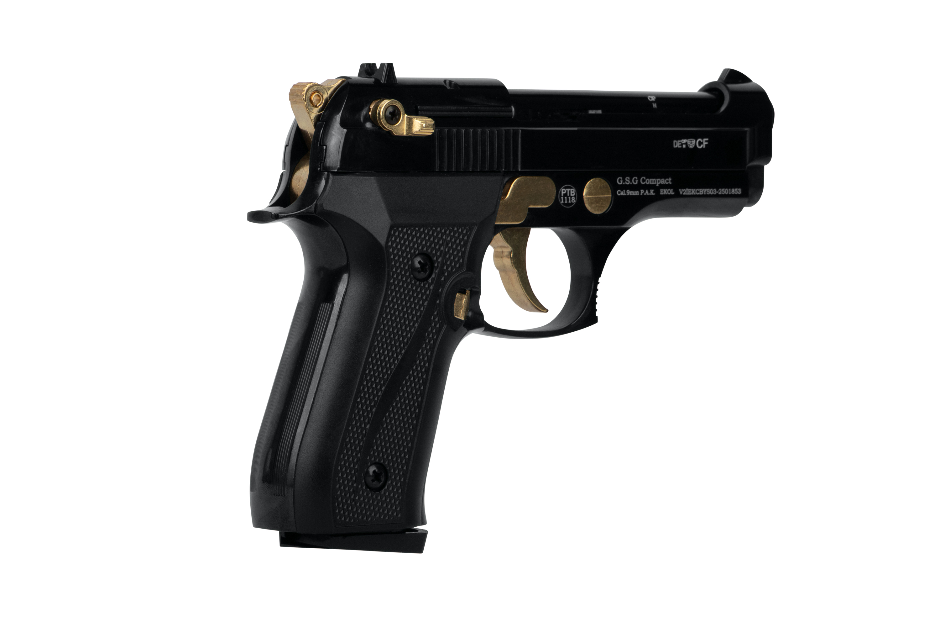 Ekol Compact Schwarz-Gold 9mm P.A.K. - Gas-Signal